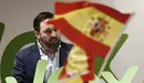 GRAF3457. PAMPLONA, 07/02/2019.- El presidente de VOX, Santiago Abascal (c), presenta esta tarde en Pamplona el proyecto de su formación política. EFE/Jesús Diges