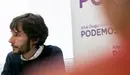 El candidato a la Presidencia de Navarra, Mikel Buil, la diputada Ione Belarra y la senadora Idoia Villanueva, comentan las enmiendas de Podemos a los Presupuestos Generales del Estado. IÑIGO ALZ (19)