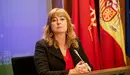 María Solana y Ana Ollo informan de los principales asuntos tratados en la sesión de Gobierno de Navarra  Tareas de derribo del edificio de los antiguos Cines Carlos III de Pamplona. IÑIGO ALZUGARAY