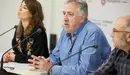 El candidato de Bildu Joseba Asirón hace un análisis de los posibles pactos en el Ayuntamiento de Pamplona. IÑIGO ALZUGARAY