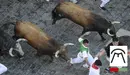 Tercer encierro de San Fermín 2018 con toros deCebada Gago en Telefónica PABLO LASAOSA
