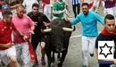 Séptimo encierro de San Fermín con toros de Jandilla en el tramo de Telefónica EFE