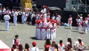 Festival de danzas en la Plaza de los Fueros de Pamplona