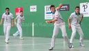 Partido de juveniles en el frontón municipal de Mendavia. Cedida.