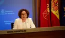 La consejera de Derechos Sociales, María Carmen Maeztu, presenta los datos del paro correspondientes al mes de agosto. IÑIGO ALZUGARAY