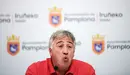 Joseba Asirón ofrece una rueda de prensa junto a Maider Beloki y Joxe Abaurrea. PABLO LASAOSA 5