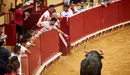Toro con soga del domingo por la mañana en la localidad navarra de Lodosa. MIGUEL OSÉS