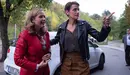 GRAFCAV9558. PAMPLONA (NAVARRA), 23/10/2019.- La ministra en funciones de Economía y Empresa, Nadia Calviño (i), junto a la secretaria general del PSN-PSOE, María Chivite (d), antes de mantener una reunión este miércoles en Pamplona con empresarios y agentes económicos. EFE/Iñaki Porto.