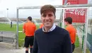 Pablo Álvarez el día de su debut con el Izarra ante Osasuna Promesas en Tajonar