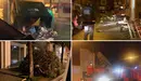 Varias de las actuaciones de la Policía Municipal de Pamplona en colaboración con los bomberos con motivo del fuerte viento. CEDIDAS