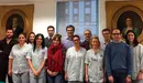 Investigadores de la UPNA y enfermeras del CHN autores de la aplicación. Foto cedida por el Colegio de Enfermería de Navarra. CEDIDA