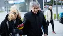 El expresidente de Osasuna Miguel Archanco en el comienzo del juicio por el &#39;Caso Osasuna&#39; en el Palacio de Justicia de Navarra. IÑIGO ALZUGARAY