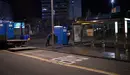 La mancomunidad de la comarca de Pamplona empieza a colocar urinarios portatiles para que los conductores de las villavesas los usen durante su jornada de trabajo. MIGUEL OSÉS