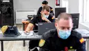 Vista general de las instalaciones en la que militares de la UME, adscritos a la "Operación Baluarte", dan apoyo con rastreadores a las Comunidades autónomas, esta mañana en la base aérea de Torrejón en Madrid. EFE/Rodrigo Jiménez.
