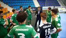 Tiempo muerto de Imanol Arregui en el partido de futbol sala entre Osasuna Xota - Burela Lugo jugado en el pabellón Anaitasuna de Pamplona. MIGUEL OSÉS