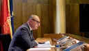 El consejero de Educación, Carlos Gimeno, informa sobre la renovación de los conciertos educativos en la etapa de Educación Primaria para el periodo comprendido entre los cursos 2021-2022 y 2026-2027. MIGUEL OSÉS