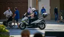 Policía Municipal patrullando Tudela. PABLO LASAOSa