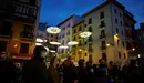 Tradicional inauguración del encendido de luces navideñas en Pamplona. PABLO LASAOSA