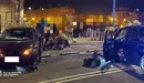 Accidente de tráfico ocurrido en el puente de la avenida de Guipúzcoa. POLICIA MUNICIPAL DE PAMPLONA