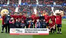 Pacientes de oncologia pediatrica de la Clinica Universidad de Navarra con la alineacion de Osasuna. CUN
