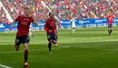 Partido de La Liga Santander entre Osasuna y Alavés disputado en el estadio de El Sadar. IÑIGO ALZUGARAY