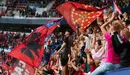 La grada de El Sadar durante el partido de La Liga Santander entre Osasuna y Real Valladolid. IÑIGO ALZUGARAY