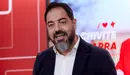 El secretario de Organización del PSN, Ramón Alzórriz, interviene en rueda de prensa junto al responsable de Estudios y Programas del Comité Electoral, Javier Remírez, para dar a conocer las bases del programa electoral 2023-2027 y analizar el nuevo tiempo electoral. IÑIGO ALZUGARAY