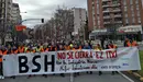 Manifestación en Pamplona en contra del cierre de la planta de BSH en Esquíroz. - EUROPA PRESS