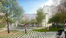 Una de las tres propuestas finalistas para la reurbanización de la plaza de Santa Ana en Pamplona.