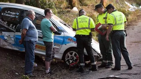 Accidente en el Rally de Galicia con 6 fallecidos. /EFE.