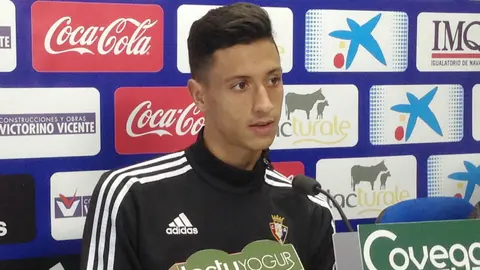 Maikel Mesa en rueda de prensa.