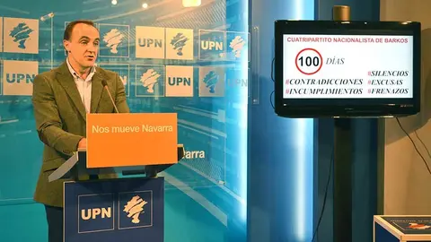 José-Javier-Esparza,-presidente-de-UPN,-en-la-rueda-de-prensa