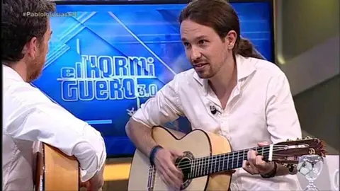 Pablo Iglesias cantando en el Hormiguero.