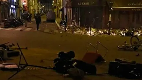 Estampida en la Plaza de la República, Paris. EFE.