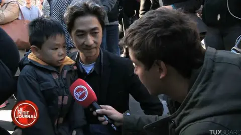 Niño entrevistado por Le Petit Journal sobre los atentados de París.