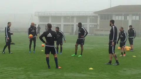 Entrenamiento de Osasuna en Tajonar.
