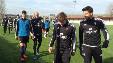Entrenamiento de Osasuna en Tajonar.