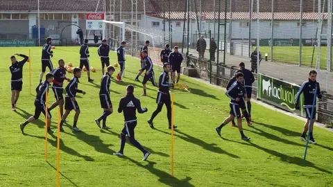 Entrenamiento de Osasuna en Tajonar el 1 de enero.