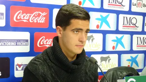 Mikel Merino en rueda de prensa.