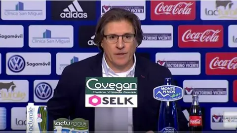 Sergio Egea en rueda de prensa en El Sadar.