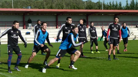 Entrenamiento de Osasuna en Tajonar.