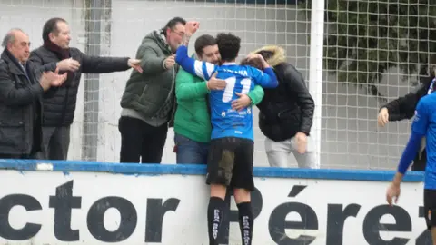 Cristian Giles celebra su gol. Foto web Peña Sport.