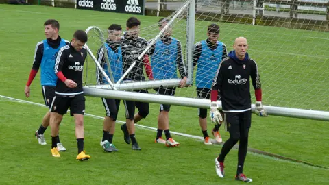 Entrenamiento de Osasuna en Tajonar.