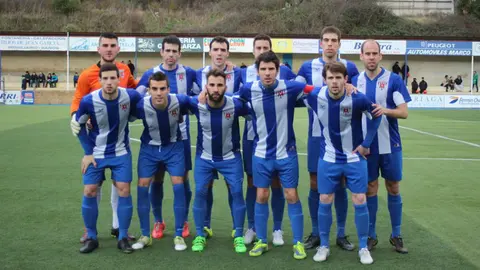 Alineación del Izarra ante el Racing de Santander. Web Izarra