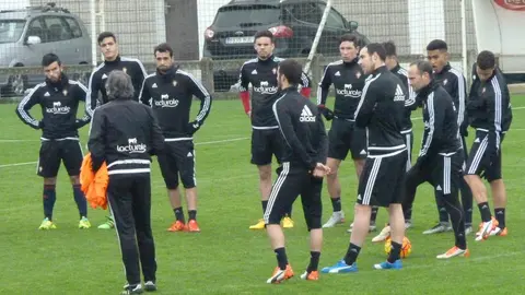 Entrenamiento de Osasuna en Tajonar.