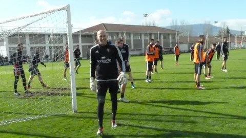 Entrenamiento de Osasuna en Tajonar.