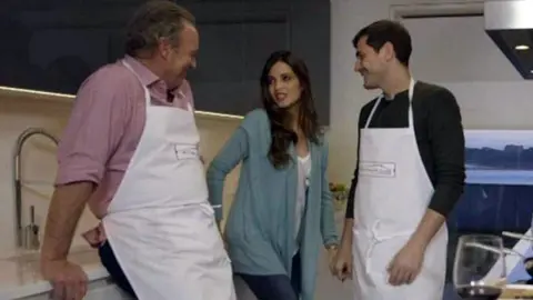 Bertín Osborne, Iker Casillas y Sara Carbonero