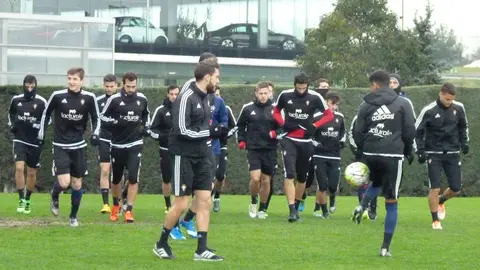 Entrenamiento de Osasuna en Tajonar.