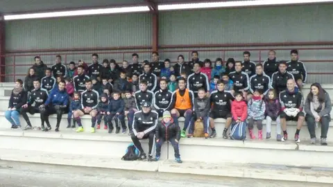 Visita del colegio de Lumbier a Osasuna en Tajonar.