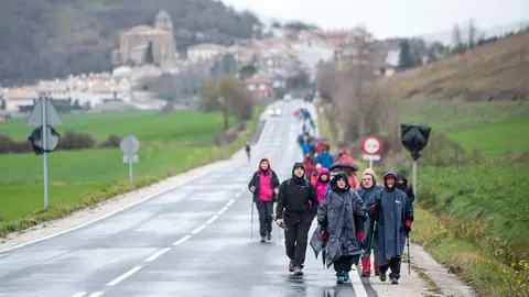 Peregrinos en la primera Javierada de 2016. PABLO LASAOSA 1